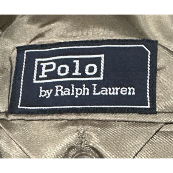Polo Ralph Lauren Blazer Mens Size 42R Gold Herringbone Made In USA Vintage - Picture 3 of 6